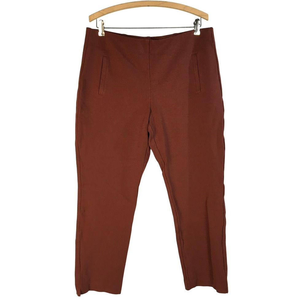 Chicos‎ Size 2 Ankle Pants Women Brown High Rise Stretch Casual Work